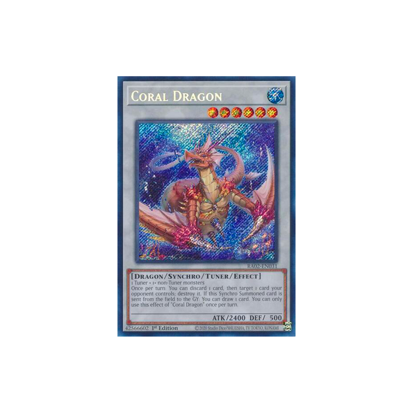 CORAL DRAGON - SECRET RARE - 1ST EDITION