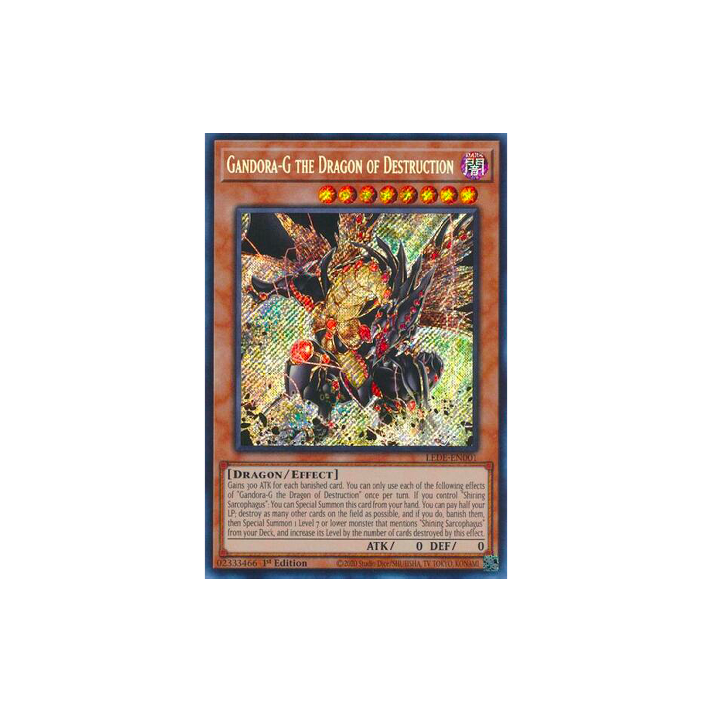 GANDORA-G THE DRAGON OF DESTRUCTION - SECRET RARE - 1ST EDITION