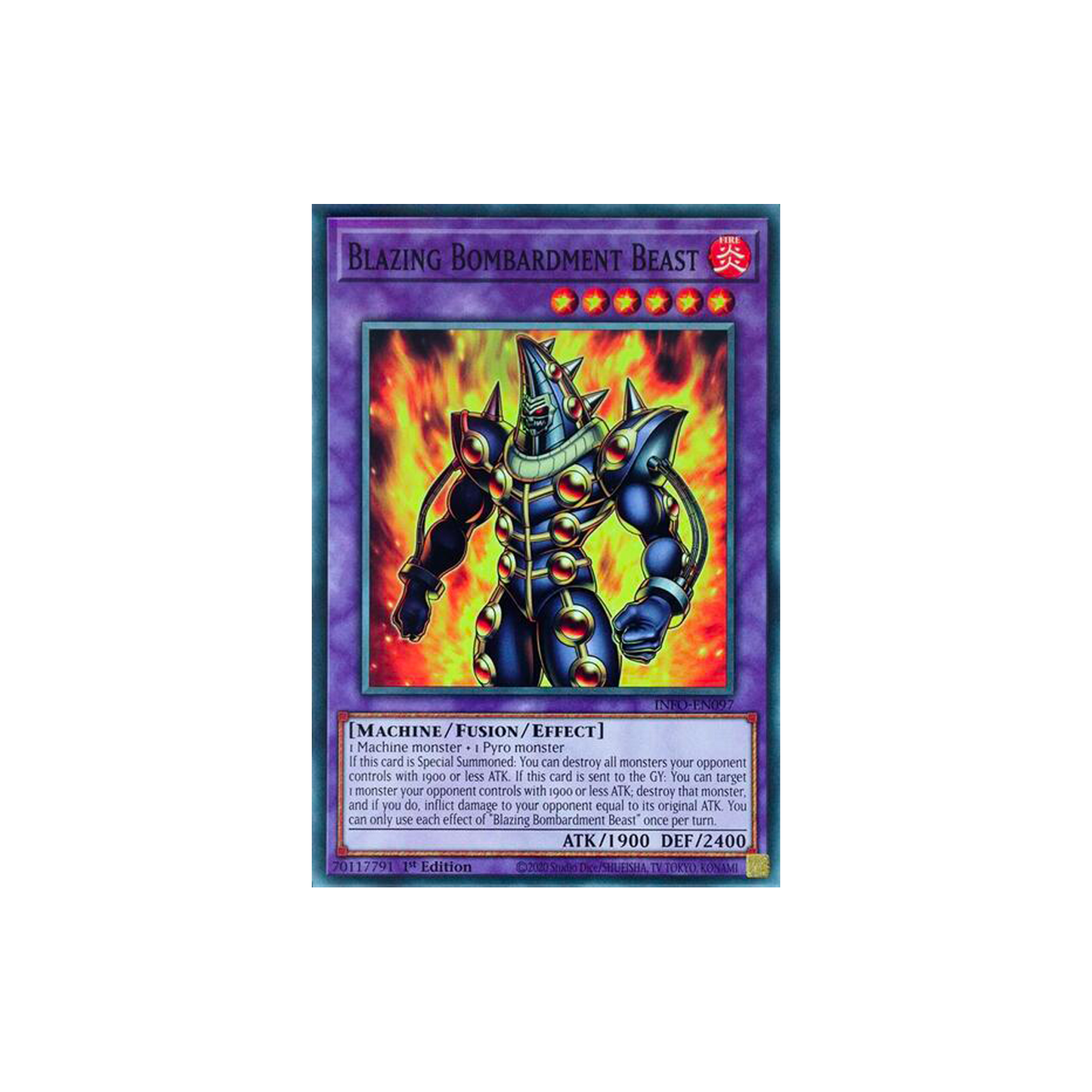 BLAZING BOMBARDMENT BEAST - COMMON - 1ST EDITION